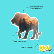 Lion Sticker | Lion Walk Decal | King Of The Jungle Decal