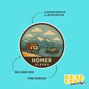 Homer Alaska Sticker | Homer Alaska Travel Decal