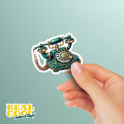 Vintage Telephone Sticker - Old Fashioned Phone Sticker - Victorian Rotary Phone Sticker