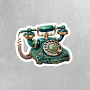 Vintage Telephone Sticker - Old Fashioned Phone Sticker - Victorian Rotary Phone Sticker