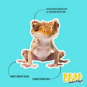 Crested Gecko Sticker | Colorful Crested Gecko Decal for Laptops, Water Bottles & More | Unique Animal Art Decor