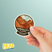 Vermilion Cliffs Sticker | Arizona Travel Decal | Vermilion Cliffs National Monument Illustration Sticker