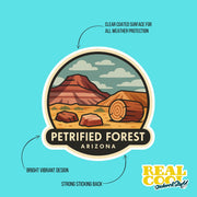 Petrified Forest National Park Sticker | Arizona Travel Decal | Petrified Forest Sticker