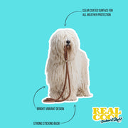 Komondor Sticker | Komondor Dog Sticker | Walk The Dog Sticker