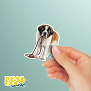 St Bernard Sticker | Saint Bernard Sticker | Walk The Dog Sticker