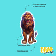 Lion Sticker | Majestic Lion Sticker | King of the Jungle Decal