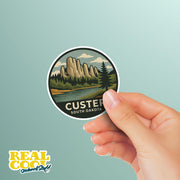 Custer South Dakota Sticker | Custer Travel Decal | South Dakota Illustration Sticker