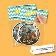 Cody Sticker | Wyoming Travel Decal | Cody National Park Illustration Sticker