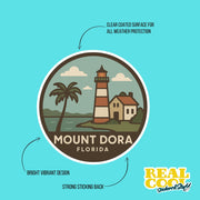 Mount Dora Florida Sticker | Florida Travel Decal | Mt Dora Illustration Sticker
