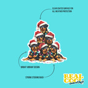Rottweiler Sticker | Rottweiler Christmas Sticker | Rotty Decal