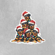 Rottweiler Sticker | Rottweiler Christmas Sticker | Rotty Decal
