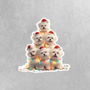 Maltese Sticker | Maltese Christmas Sticker | Maltese Decal