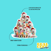 American Eskimo Sticker | American Eskimo Christmas Sticker | Amercian Eskimo Dog Decal