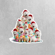 American Eskimo Sticker | American Eskimo Christmas Sticker | Amercian Eskimo Dog Decal