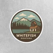 Whitefish Montana Sticker | Whitefish Montana Travel Decal | Whitefish Montana Illustration Sticker