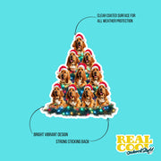 Bloodhound Sticker | Christmas Bloodhound Sticker | Bloodhound Decal