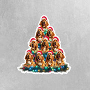 Bloodhound Sticker | Christmas Bloodhound Sticker | Bloodhound Decal