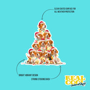 Beagle Sticker | Christmas Beagle Sticker | Beagle Decal