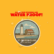 St George Island Florida Sticker | St George Island Travel Decal | Florida Illustration Sticker