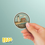 St George Island Florida Sticker | St George Island Travel Decal | Florida Illustration Sticker