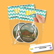 Issaquah Washington Sticker | Issaquah Travel Decal | Washington Illustration Sticker