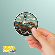 Cape Elizabeth Maine Sticker | Cape Elizabeth Travel Decal | Maine Illustration Sticker
