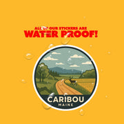 Caribou Maine Sticker | Caribou Travel Decal | Maine Illustration Sticker