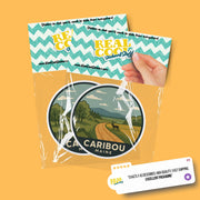 Caribou Maine Sticker | Caribou Travel Decal | Maine Illustration Sticker