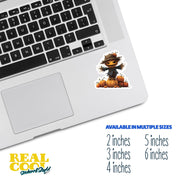 Scarecrow Pumpkin Sticker | Halloween Sticker | Scary Pumpkin Sticker