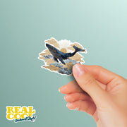 Whale Sticker | Art Nouveau Whale Sticker | Whale Decal