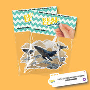 Whale Sticker | Art Nouveau Whale Sticker | Whale Decal