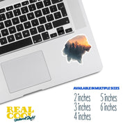 Lion Sticker | Lion Head Decal | Double Exposure Lion Sticker