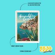 Amalfi Coast Sticker | Amalfi Coast Stamp Sticker | Italy Sticker
