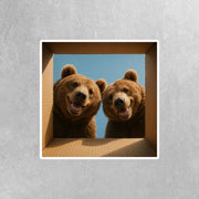 Grizzly Bear Sticker | Bear Sticker | Grizzly Bears in a Box Sticker