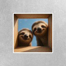 Sloth Sticker | Sloths in a Box Sticker | Sloth Stickers