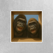 Gorilla Sticker | Two Gorillas Sticker | Gorilla Decal