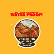 Vermilion Cliffs Sticker | Arizona Travel Decal | Vermilion Cliffs National Monument Illustration Sticker