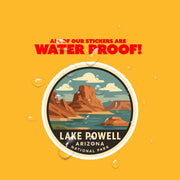 Lake Powell Sticker | Arizona Travel Decal | Lake Powel National Park Illustration Sticker