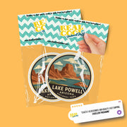 Lake Powell Sticker | Arizona Travel Decal | Lake Powel National Park Illustration Sticker