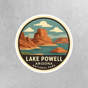 Lake Powell Sticker | Arizona Travel Decal | Lake Powel National Park Illustration Sticker
