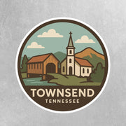 Townsend Tennessee Sticker | Townsend Travel Decal | Tennessee Illustration Sticker