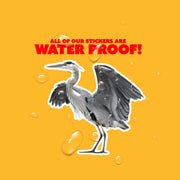 Blue Heron Sticker - Great Blue Heron Decal - Blue Heron Sticker