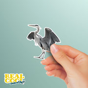 Blue Heron Sticker - Great Blue Heron Decal - Blue Heron Sticker