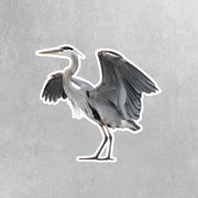Blue Heron Sticker - Great Blue Heron Decal - Blue Heron Sticker