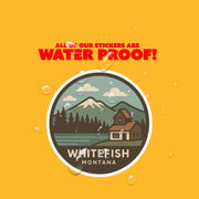 Whitefish Montana Sticker | Whitefish Montana Travel Decal | Whitefish Montana Illustration Sticker