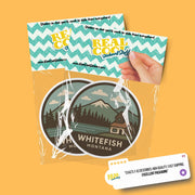 Whitefish Montana Sticker | Whitefish Montana Travel Decal | Whitefish Montana Illustration Sticker