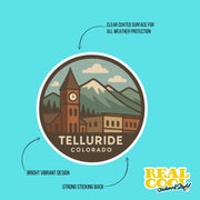 Telluride Sticker | Telluride Travel Decal | Telluride Colorado Illustration Sticker