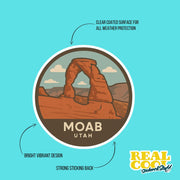 Moab Utah Sticker | Moab Travel Decal | Utah Illustration Sticker