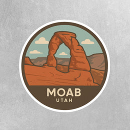 Moab Utah Sticker | Moab Travel Decal | Utah Illustration Sticker