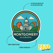Montgomery Alabama Sticker | Montgomery Travel Decal